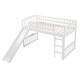 preview thumbnail 19 of 22, Twin Size Loft Bed With Slide and Ladder And Solid Construction For Bedroom,Dorm,Kids