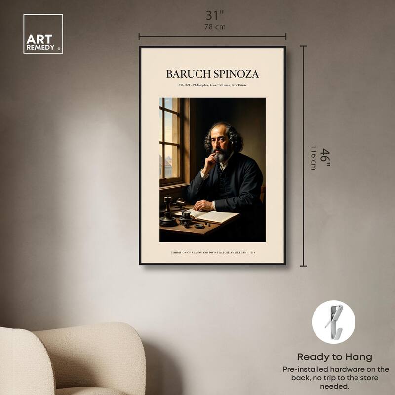 Philosopher Spinoza Canvas by Art Remedy