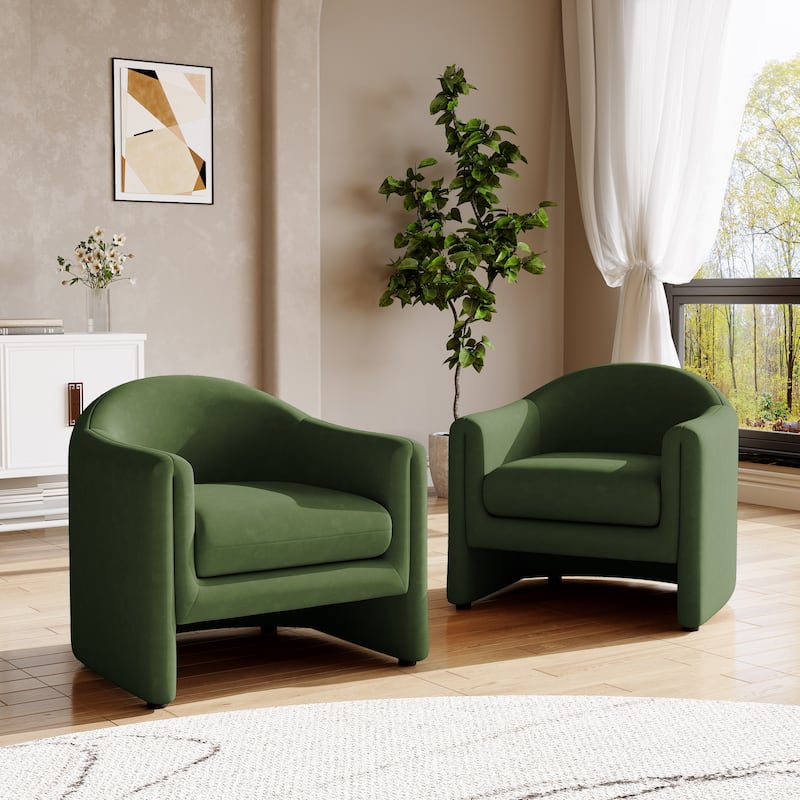 Modern 32.3" wide Upholstered Accent Chairs Set of 2