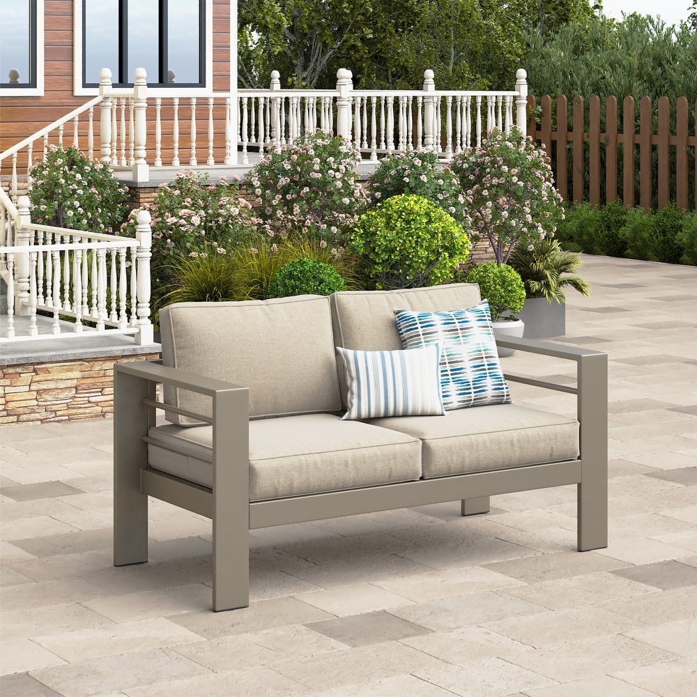 All-weather Outdoor 2 Seats Sofa Couch for Balcony, Garden, Deck, Backyard