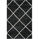 preview thumbnail 99 of 161, SAFAVIEH Hudson Shag Estella Diamond Trellis 2-inch Thick Rug 5'3" x 7'6" - Dark Grey/Ivory