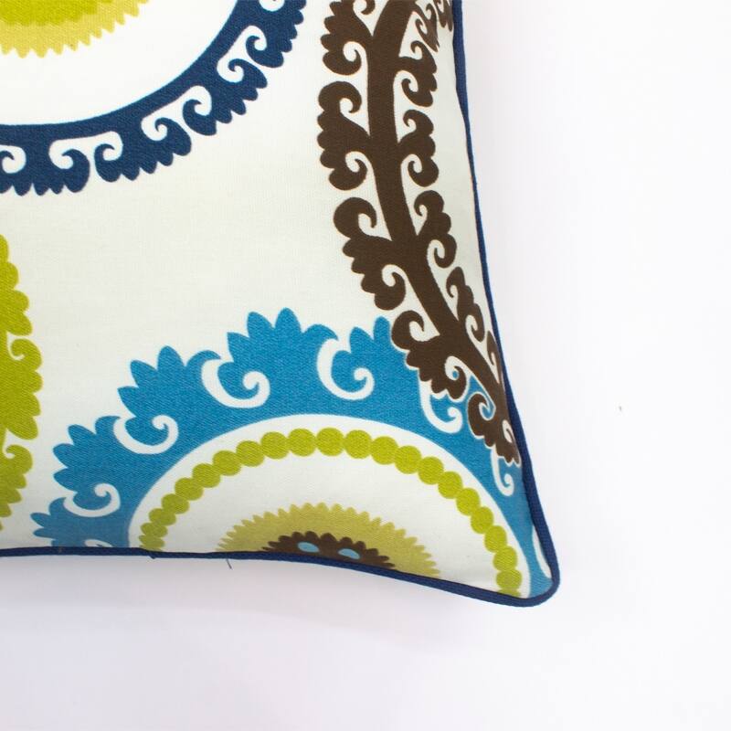 Jiti Outdoor Waterproof Medallion Patterned Rectangle Square Throw Pillows Cushions for Pool Patio Chair 20 x 20