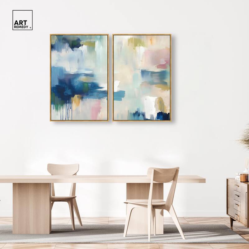 Pale Periwinkle I Canvas Set of 2 by Art Remedy