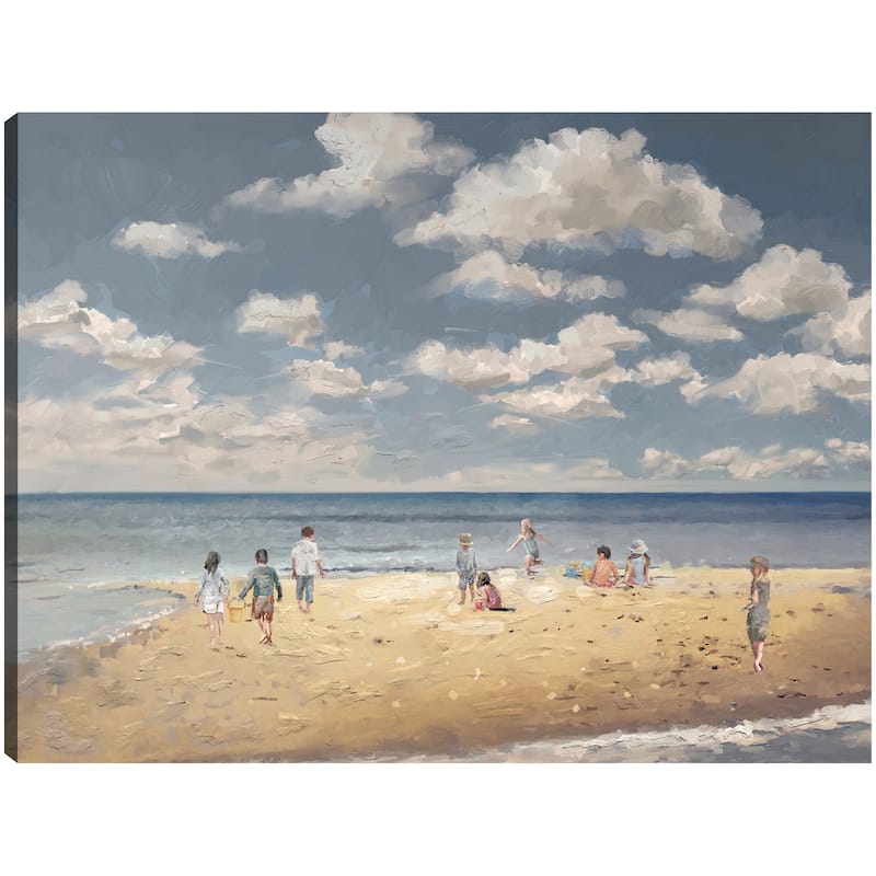 Beach Play By Studio Arts Canvas Art Print