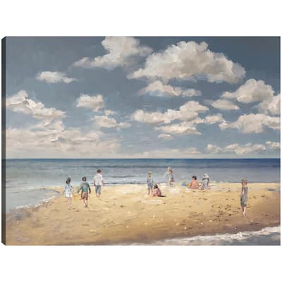 Beach Play By Studio Arts Canvas Art Print