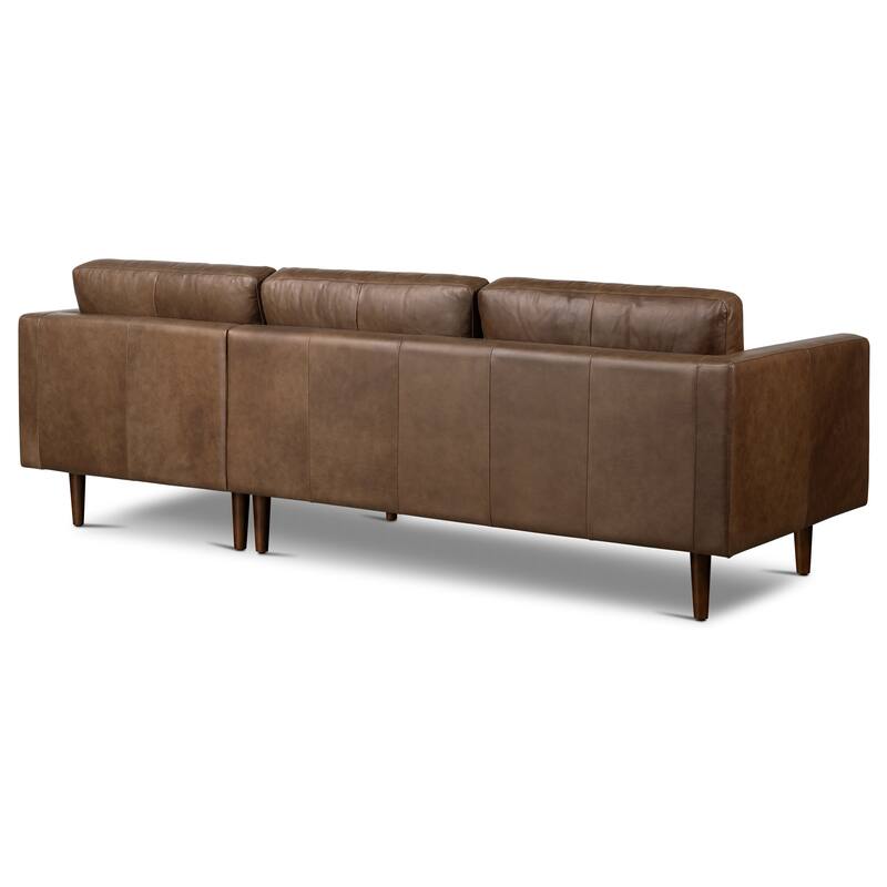 Poly & Bark Napa 104.5" Right-facing Sectional Sofa - Full Grain Genuine Italian Leather