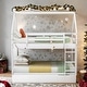 preview thumbnail 1 of 13, Low Bunk Design Twin over Twin Low Bunk Bed, House Bed with Ladder White