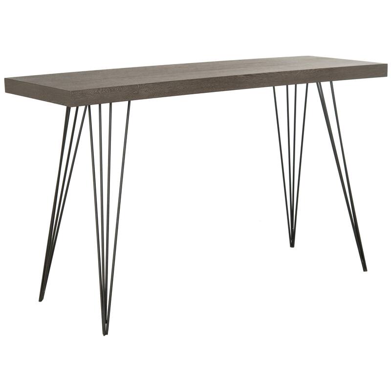 SAFAVIEH Pearlene Mid-Century White/ Black Lacquer Console Table - 55" x 17.5" x 32" - 55Wx18Dx32H
