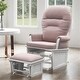 preview thumbnail 5 of 30, Nursery Glider Rocking Chair w/ Ottoman, Thick Padded Cushion Seating