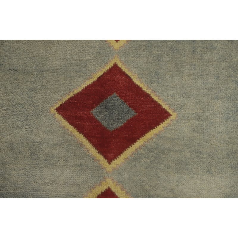Square Wool Gabbeh Vegetable Dye Large Rug Handmade Wool Carpet - 12' 4'' X 12' 3''