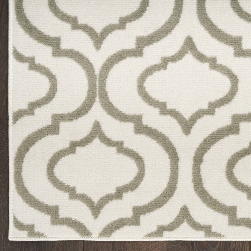 Bukux Power Loomed Abstract Stain Resistant Area Rug By HomeRoots - 87' X '27' X '0.5