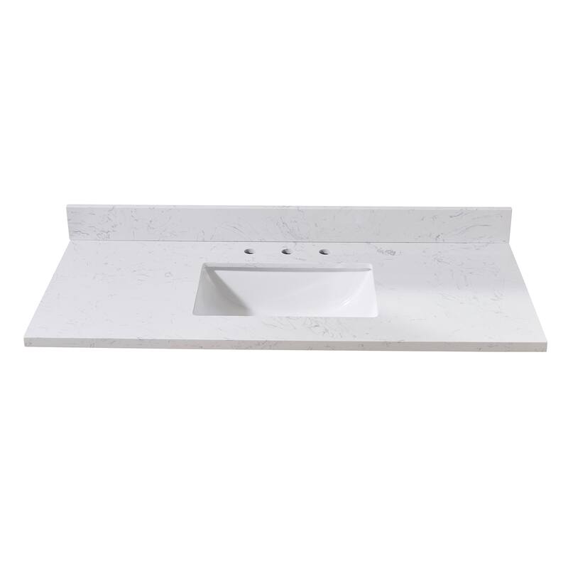 Altair Oderzo Bathroom Vanity Countertop in Aosta White Finish