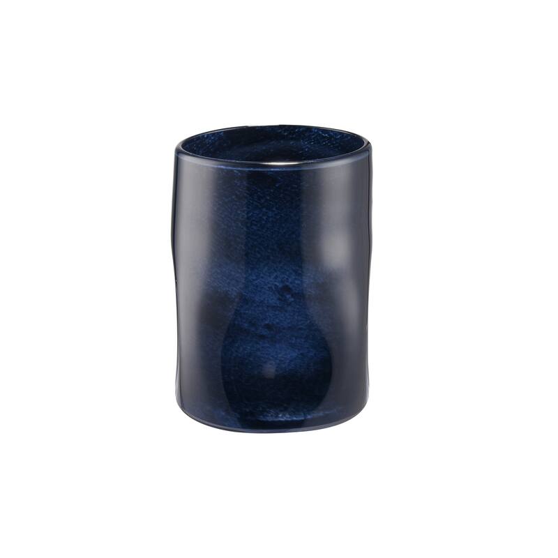 Elk Home Alina Navy Finish Glass 6.5 Inch Wide Vase