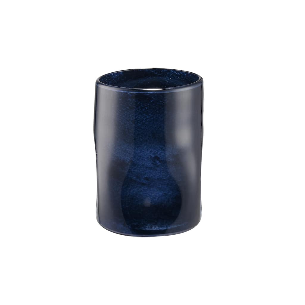 Elk Home Alina Navy Finish Glass 6.5 Inch Wide Vase