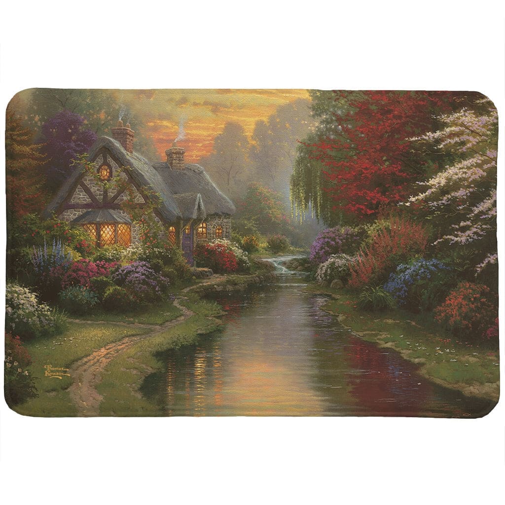 Thomas Kinkade A Quiet Evening Memory Foam Rug by Laural Home