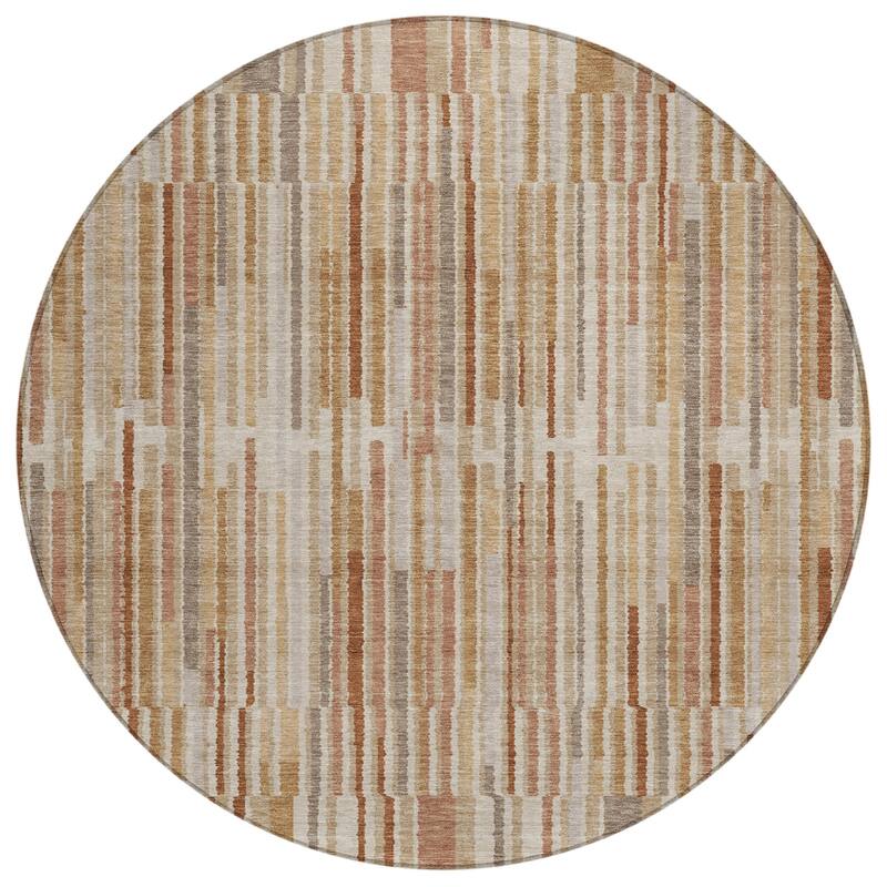 HomeRoots Striped Transitional Rectangle Outdoor Rug