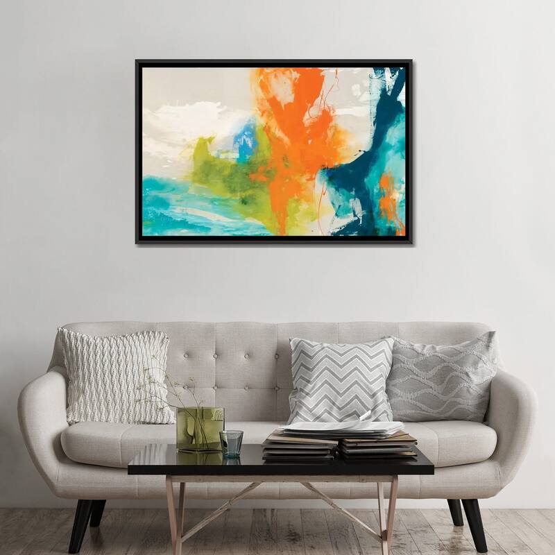 iCanvas "Tidal Abstract I" by Sisa Jasper Framed Canvas Print