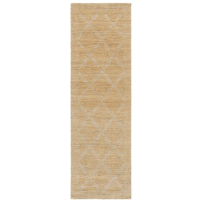 SAFAVIEH Handmade Natural Fiber Lorina Jute Rug - 2'3" x 8' Runner - Natural/Ivory