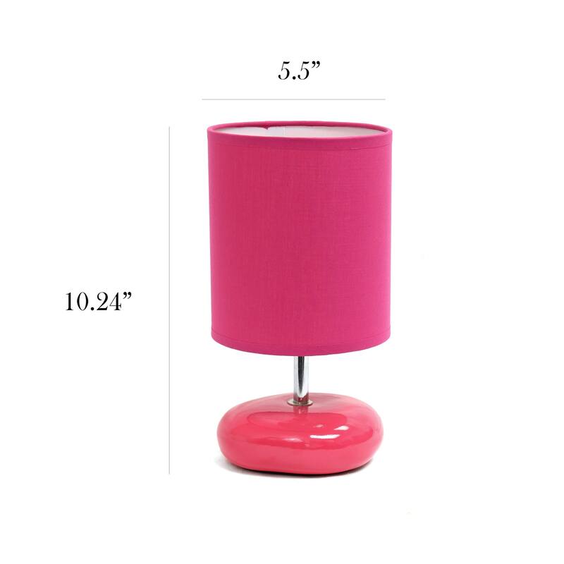 Stone Bedside Table Lamp - 10.25" - Pink