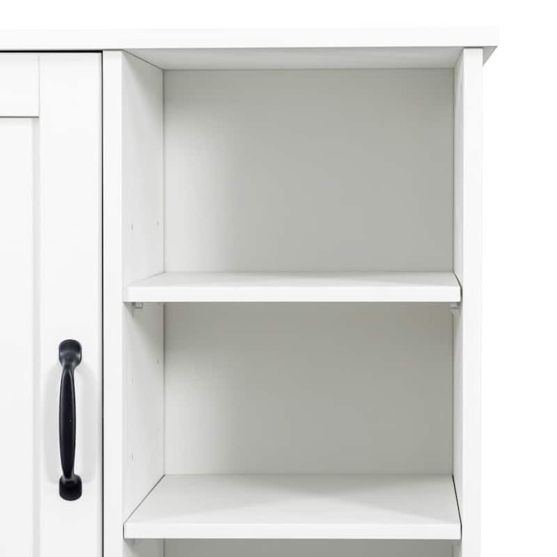 GDFStudio - 63" Freestanding Laundry Storage Cabinet with Tilt-Out Hampers, 4 Layer Open & Adjustable Shelving - Open shelf