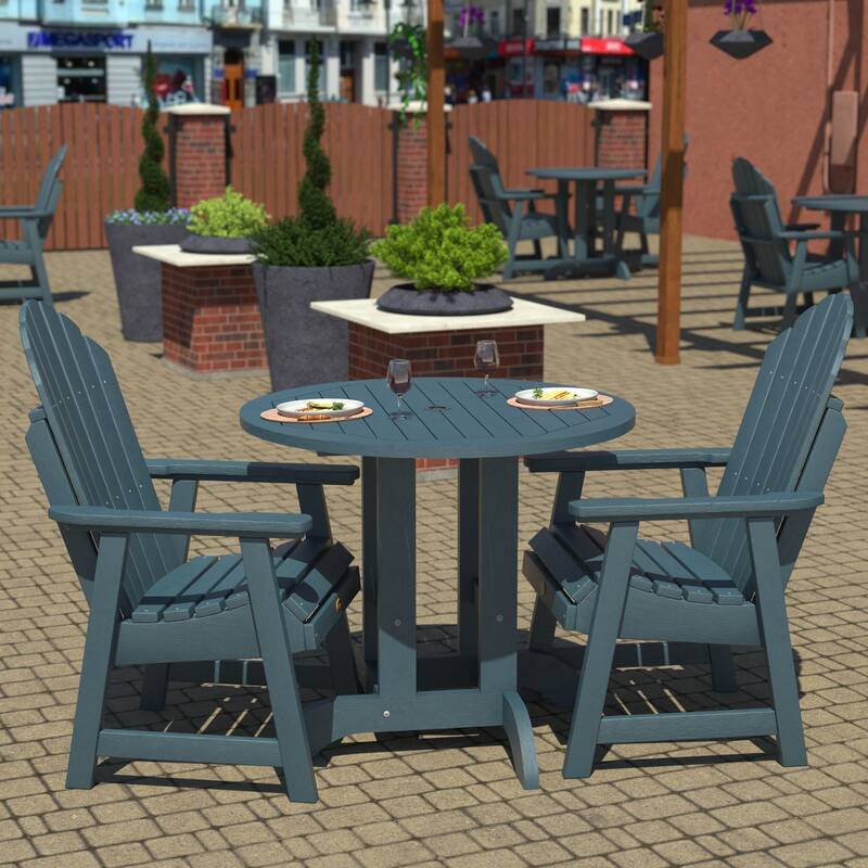 Highwood Commercial 3-Piece Muskoka Adirondack 36" Bistro Dining Set