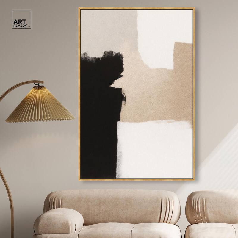 Beige and Black I Canvas by Art Remedy