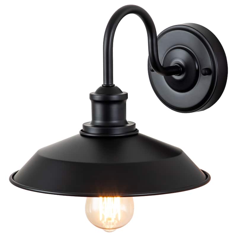 14" Outdoor Barn Wall Light with GFCI outlet
