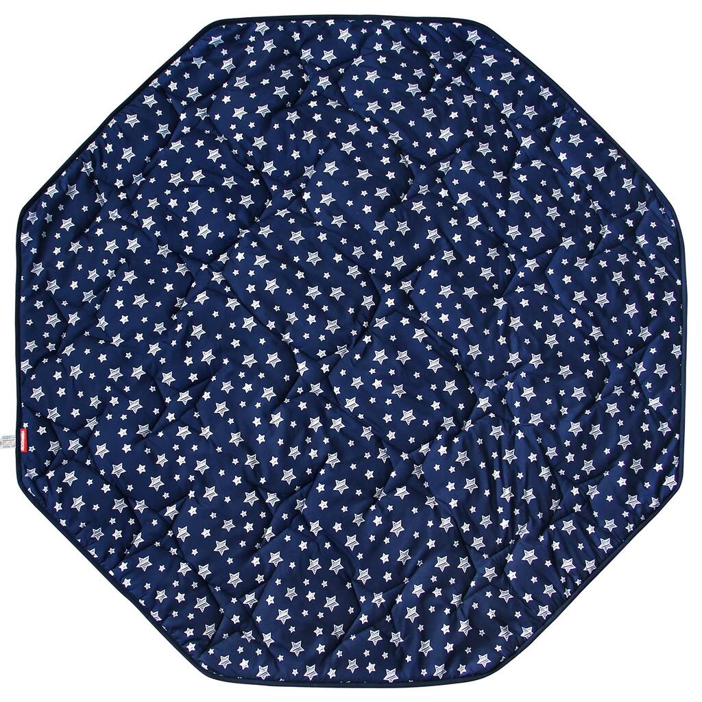 Playpen Mat 8 Panel Navy Fits for My Play Deluxe Extra Large Portable Play Yard, Non Slip Baby Octagon Playpen Mattress Pad