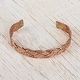 preview thumbnail 3 of 1, NOVICA Brilliant Weave, Copper cuff bracelet