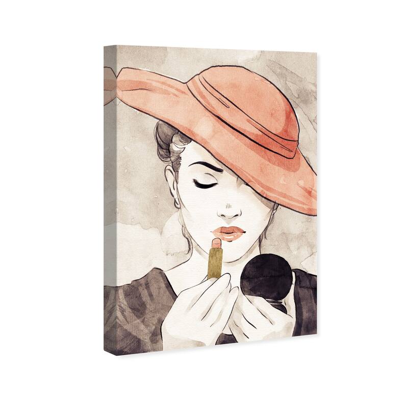 Wynwood Studio Fashion and Glam Dazzling Lady White and Glam Wall Art Canvas Print