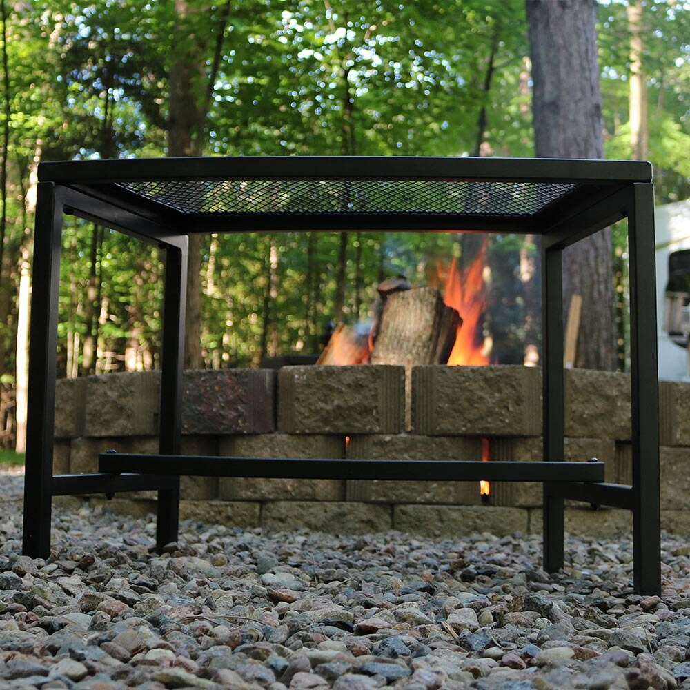 Wood fire pit discount bench