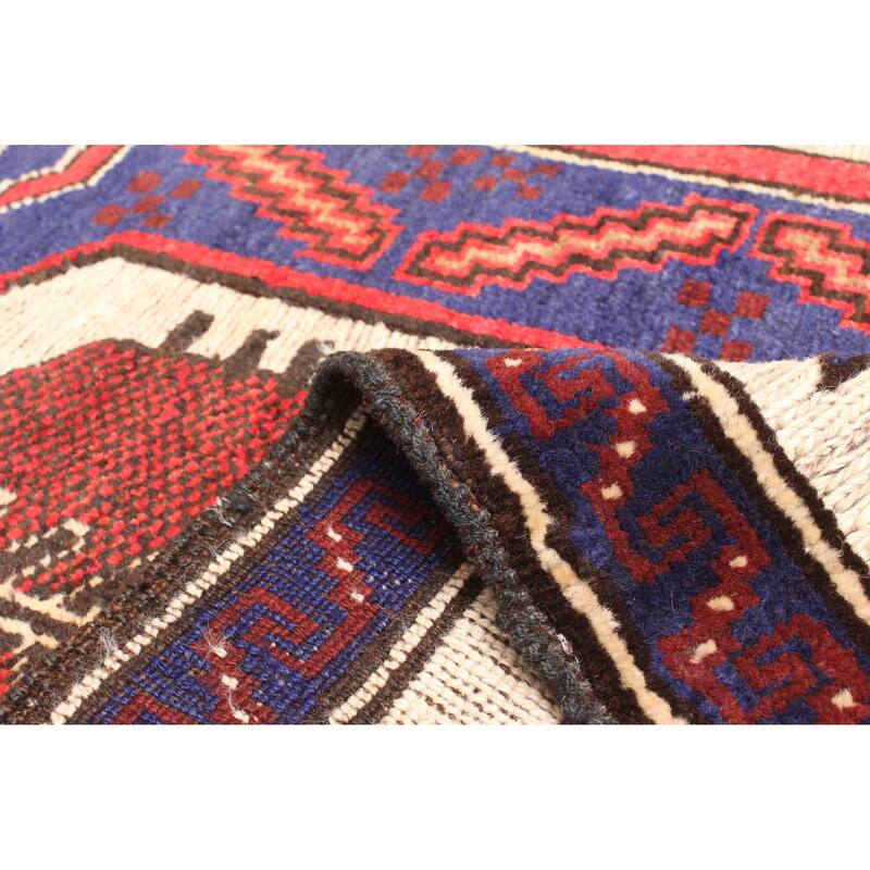 ECARPETGALLERY Hand-knotted Teimani Ivory Wool Rug - 2'8 x 4'1