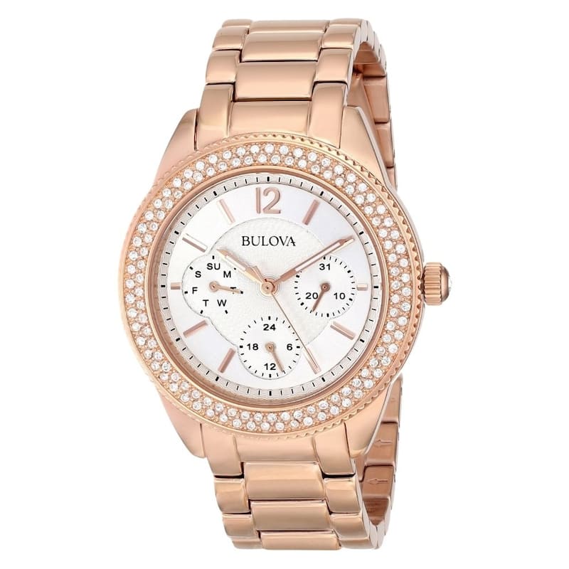 Bulova Women's Swarovski Silver Dial Watch - 97N101 - One Size