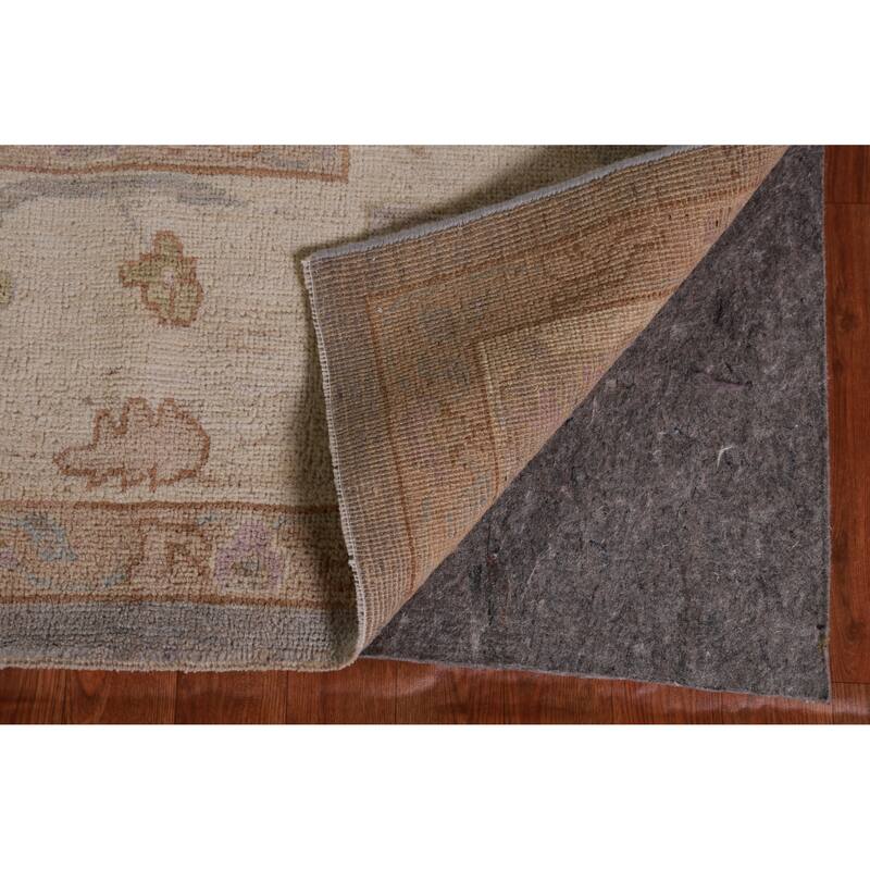 Hand Knotted Oriental 100% Wool Carpet Transitional All-Over Greys & Charcoal Oushak Area Rug - 9' 8'' X 8' 0''