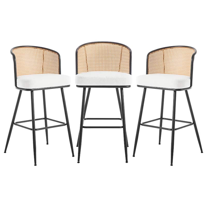 26"/29" Rattan Upholstered Bar Stool /Counter Stools Set of 2/3/4