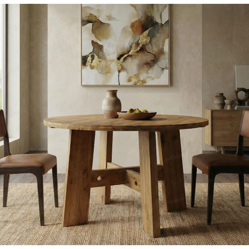 47-Inch Round Kitchen Table for Dining Room