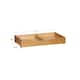 MUSEHOMEINC Solid Wood Under Bed Storage Drawer with 4-Wheels,Wooden Underbed Storage Organizer,Suggested for Q&K Platform Bed - TWIN/FULL - Khaki