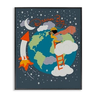 Stupell Dream Big Space Adventure Framed Giclee Art Design By Lori ...