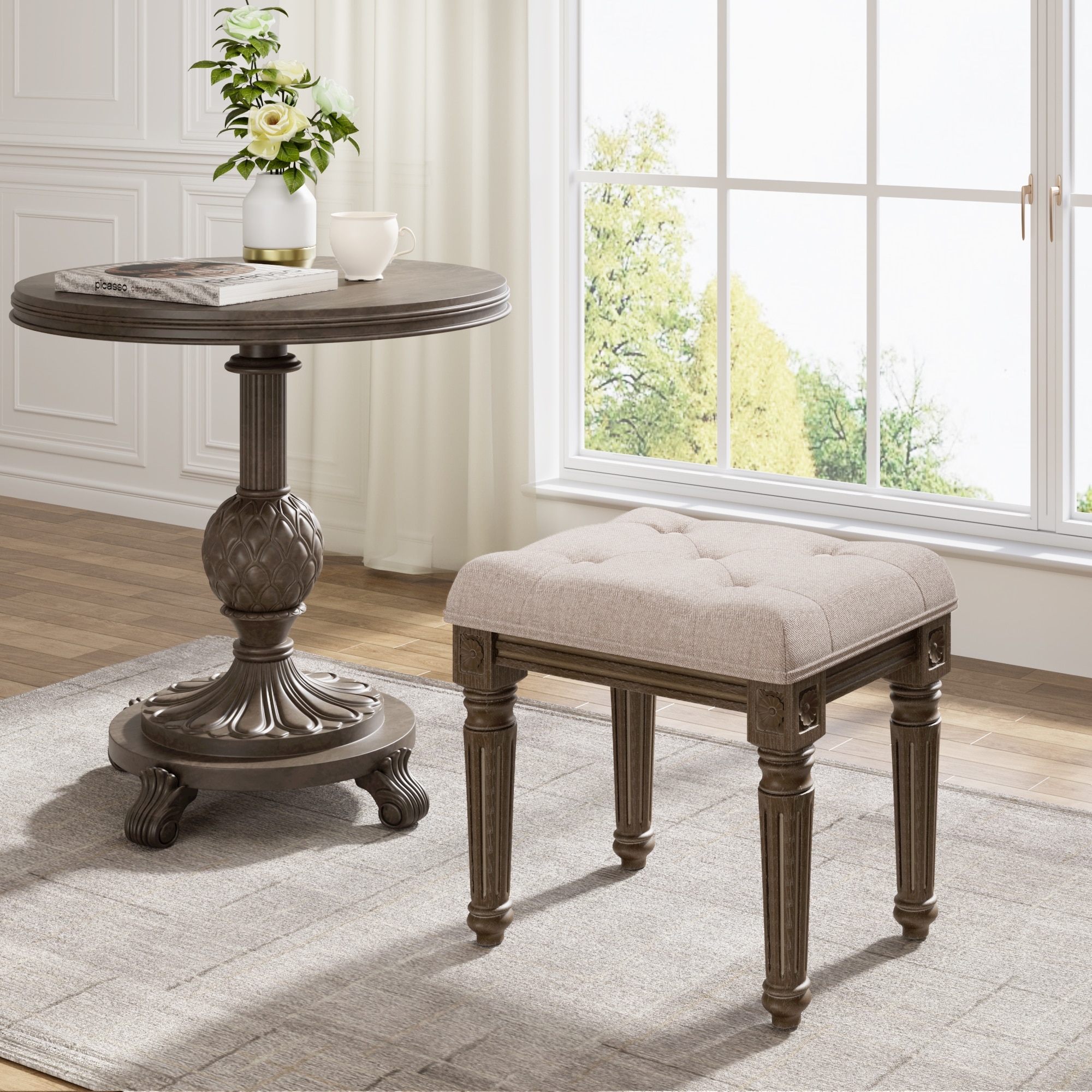 Tufted shoe bench deals