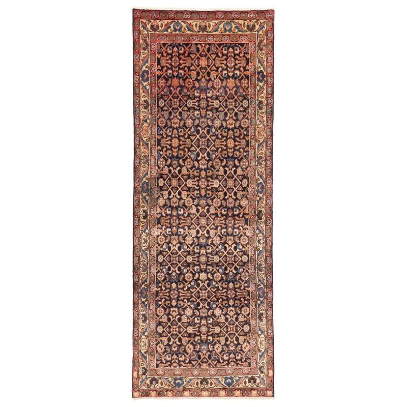 ECARPETGALLERY Hand-knotted Andelz Dark Navy Wool Rug - 3'3 x 8'11