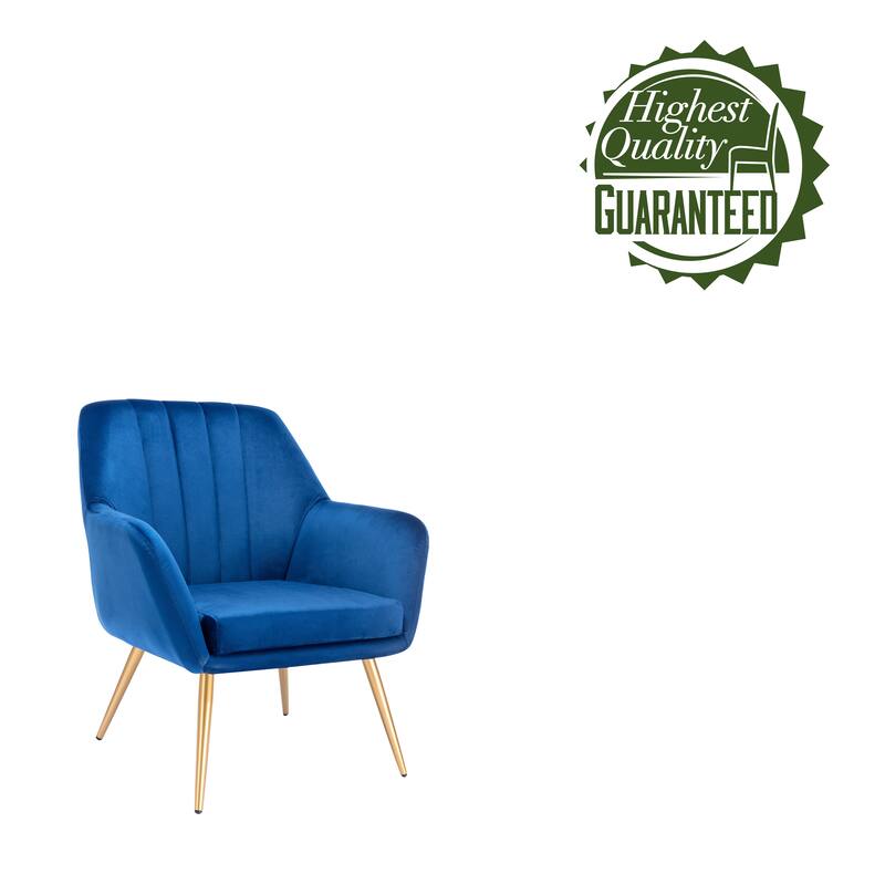 Porthos Home Hania Dining Chair, Velvet Upholstery, Gold Chrome Legs