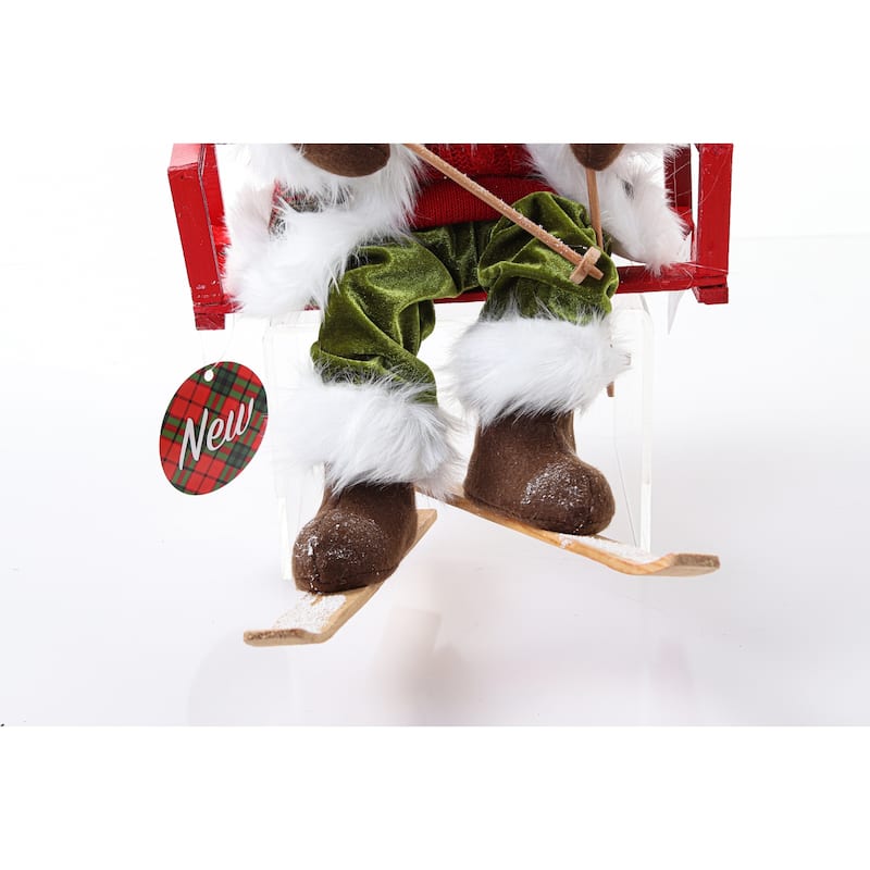 Christmas 1.5 ft. Santa on Ski Lift