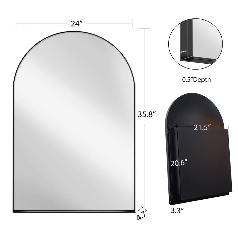 Wall Mount Metal Framed Medicine Cabinet with Storage