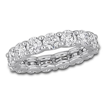 Miadora 4 3/5ct TDW Lab-Grown Diamond Eternity Ring in 18k White Gold