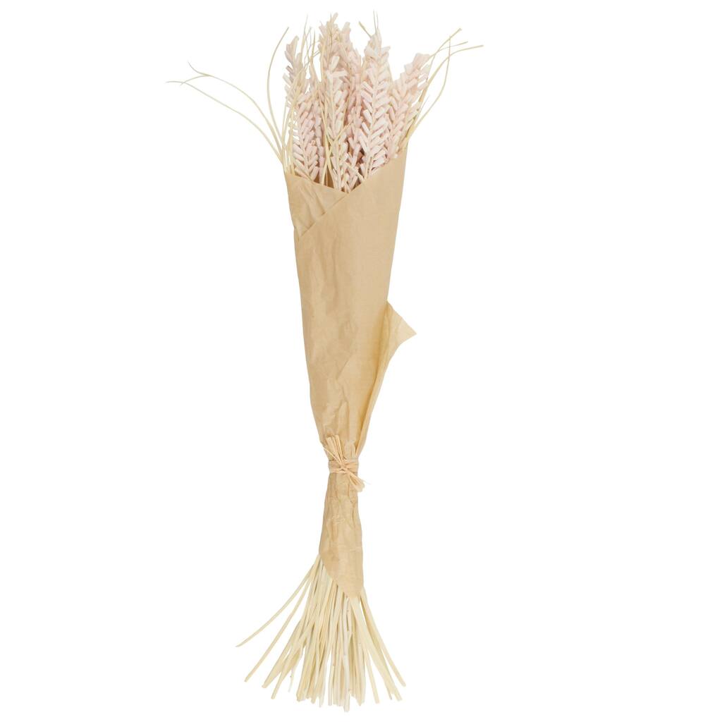 Dried Plant Tall Floral Bouquet Natural Foliage with Cream Stems - Pink or Orange - Roche River Decor