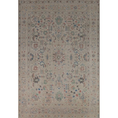 Overdyed Tabriz Persian Area Rug Hand-Knotted Wool Carpet - 7'8"x 10'8"
