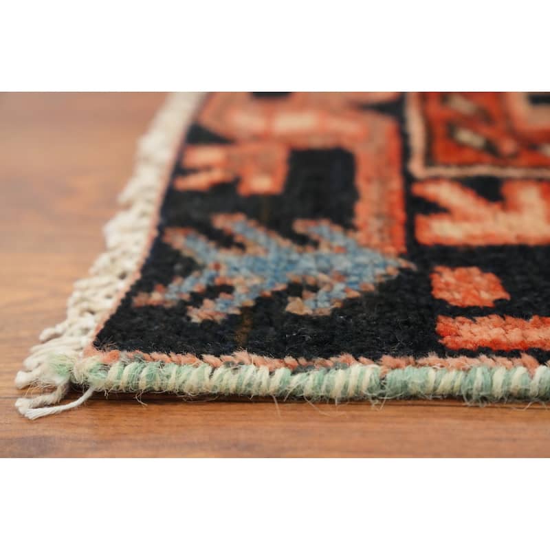 Hand Knotted Oriental 100% Wool Carpet Traditional Medallion Oranges & Rust Hamedan Area Rug - 6' 8'' X 4' 0''