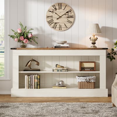 63" Farmhouse TV Stand for 75-Inch TV