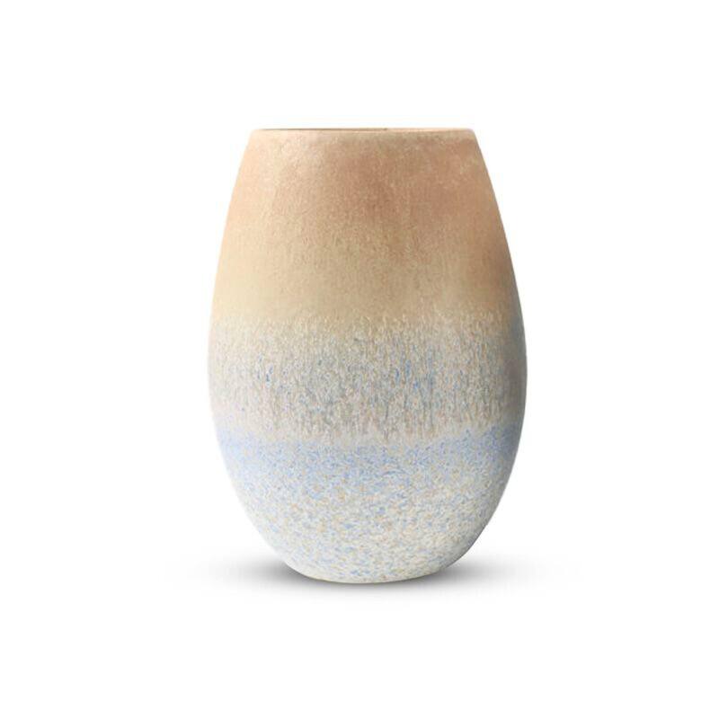 Aria Home Large Oblong Ombre Ceramic Vase Coastal Centerpiece Decor