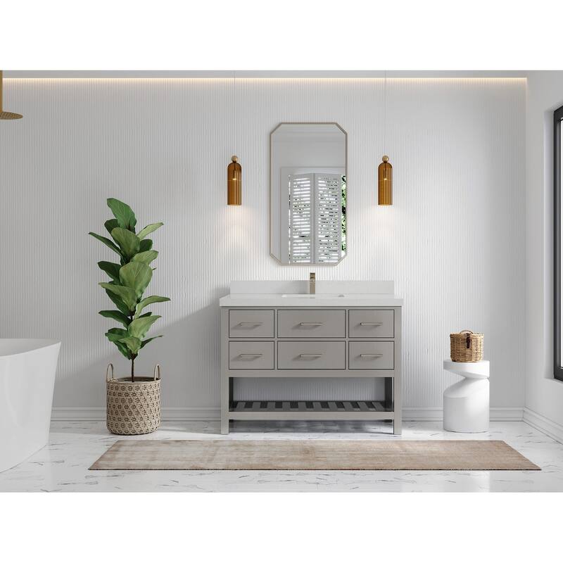 Willow Collections 48 in. W x 22 in. D Parker Single Sink Bathroom Vanity with Countertop